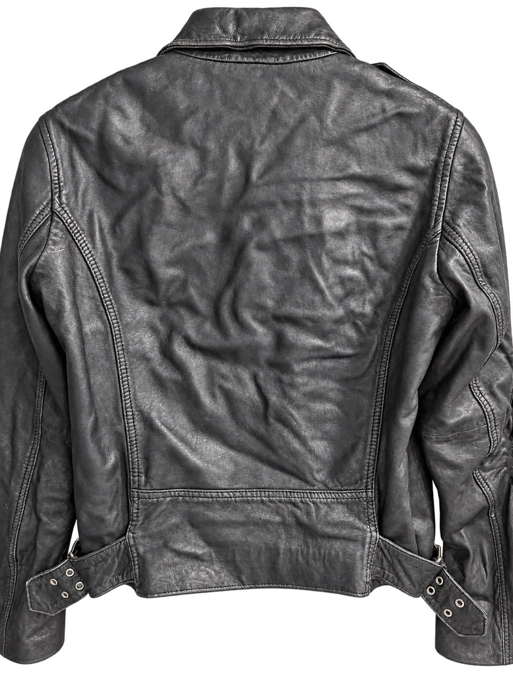 Topshop Black Genuine Lamb Leather Moto Biker Jacket Women’s US 10 - Picture 3 of 8